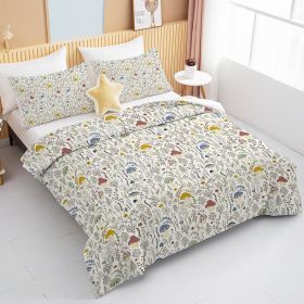 3 Pieces Mushroom Decoration Comforter Set Soft Bedding Set For Home Bedroom Decor Twin Full Queen King Size