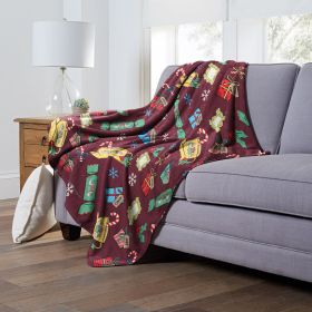 WB / Friends, Christmas Pattern, Silk Touch Throw Blanket, 50"x60"