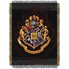 Harry Potter "Hogwarts" Licensed 48"x 60" Metallic Woven Tapestry Throw