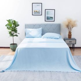 California King Sheet Set 4 Pieces Soft California King Size Sheets Cooling & Breathable Hotel-Quality Easy Care Polyester Microfiber Bedding For (Option: Blue-Q)