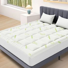 Mattress Protector, Thickened Mattress Pad with Bamboo Fiber Viscose Filling (Option: Full)