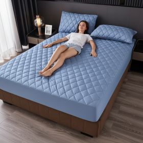 1PC Quilted Fitted Sheet Deep Pocket Mattress Protector Soft Breathable Bed Sheet For Bedroom (Option: 72x84 inch)