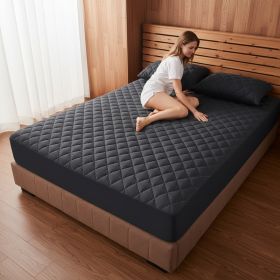 1PC Diamond Quilted Mattress Fitted Sheet, Deep Pocket Stretch Bed Cover For Bedroom (Option: 39x75 inch)