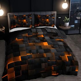 Abstract Grid Series Quilt Cover Digital Printing Bedding (Option: 4 Style-135x 200 Two Pieces)