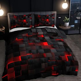Abstract Grid Series Quilt Cover Digital Printing Bedding (Option: 1 Style-135x 200 Two Pieces)