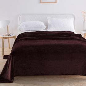 1PC Ultra Soft Plush Throw Blanket, Warm Fluffy Lightweight Blanket For Sofa Bed Couch (Option: 39x59 inch-Brown)