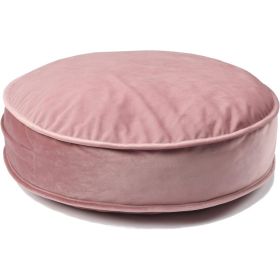 Velvet Floor Pillow Cover, 19.7 Inch Round Plush Cushion Case For Pouf, Yoga, Meditation And Reading Room Decor (Option: Pink)