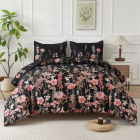 3pieces Comforter set Queen (Comforter *1+Pillowcase*2) Extremely diverse styles (Style: HeiSeFanHua)