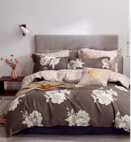 Marrisa Brown Floral 100% Cotton Comforter Set (size: TWIN)