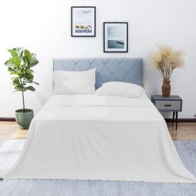 California King Sheet Set 4 Pieces Soft California King Size Sheets Cooling & Breathable Hotel-Quality Easy Care Polyester Microfiber Bedding For (Option: White-Q)